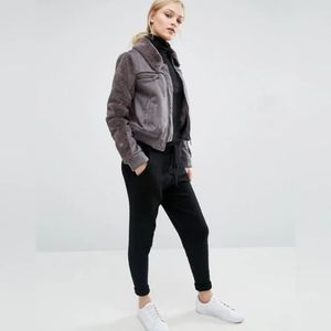 J.O.A. Los Angeles Faux Fur Aviator Jacket - Women's Small